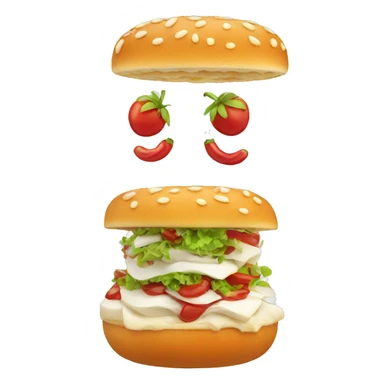 delicious food on white sticker
