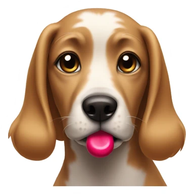 Dog with lipstick  sticker