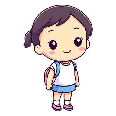 Girl with 67 sticker