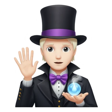 a magician who disappears into fog sticker