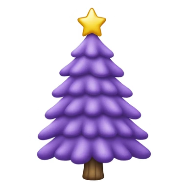Lavender Christmas tree with ornaments  sticker