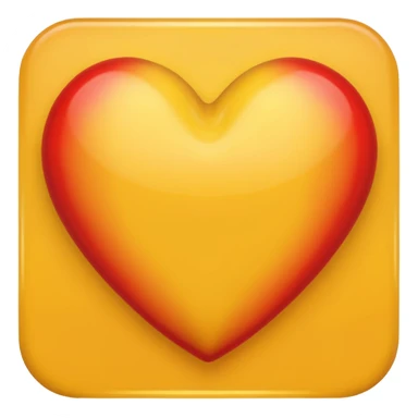 Sarı kırmızı kalp sticker