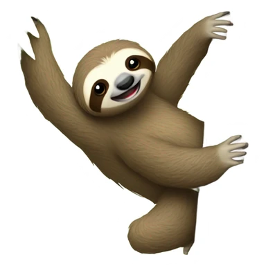 Sloth climbing a tree sticker