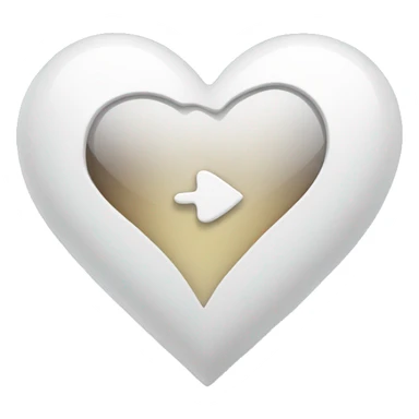 White heart with photo reel sticker