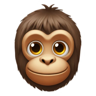 monkey on giant orange sticker