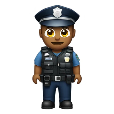 Police officer with a tactical gilet sticker