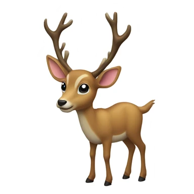 Deer holding a pew pew sticker
