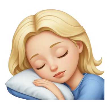 Blonde girl sleeping sticker