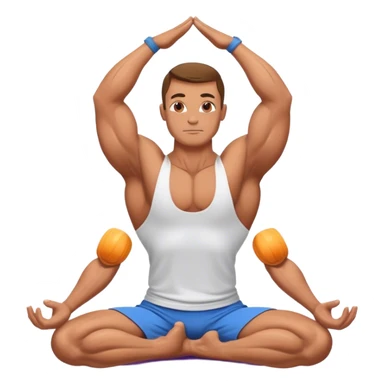 bodybuilder yoga sticker
