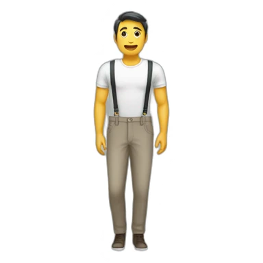 pants with suspenders sticker