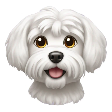 Shelly maltese dog face happy sticker