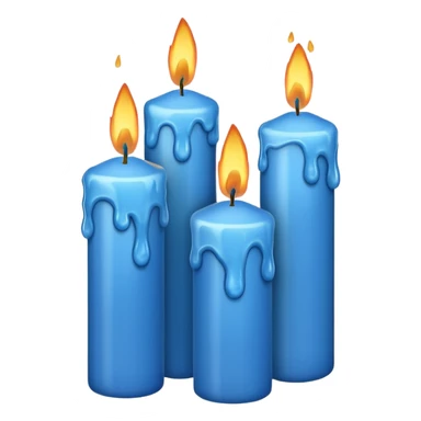 blue candles sticker