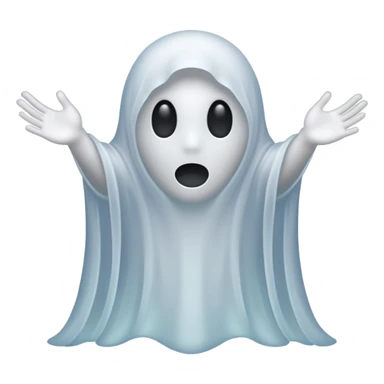 realistic ghost without a face sticker