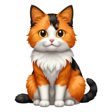 A calico cat sticker
