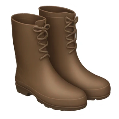 Brown Rain boots.. sticker