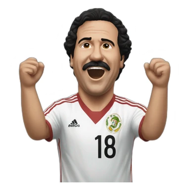 pablo escobar goal celebration sticker