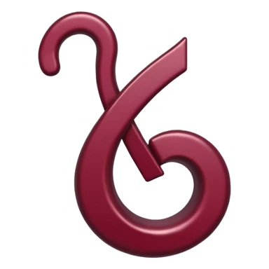 musical note in burgundy color sticker