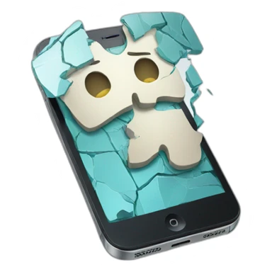 A broken iPhone  sticker