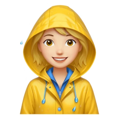 woman caught in the rain sticker