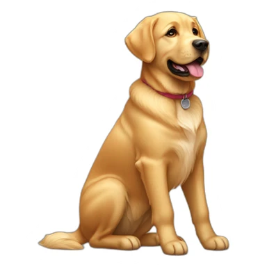 Perro labrador golden retriever sticker