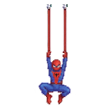 spider man swinging sticker