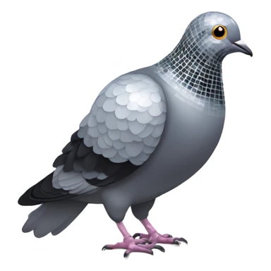 Pigeon disco ball sticker