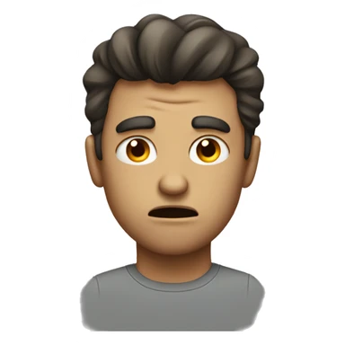 A guy who is moody or angry sticker