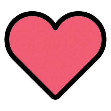 heart icon with color outline sticker