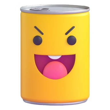 canned tuna, 3D emoji style sticker