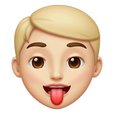 Person with heart eye winking and tongue out  sticker