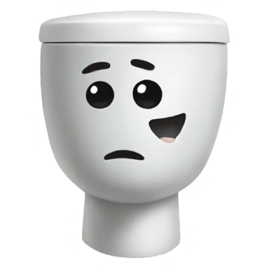 toilet with a man head peaking out with his neck sticker