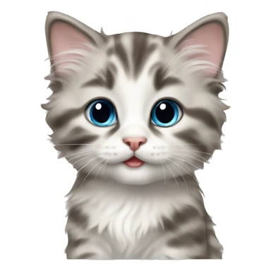 American curl kitten sticker