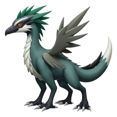 Nargacuga-Silvally-Fakémon-hybrid-creature (full body)  sticker