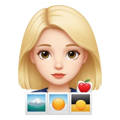 a polaroid photo girl  sticker