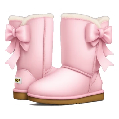 Mini light pink uggs with bow sticker