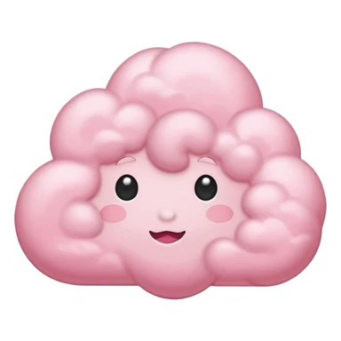 pastel pink cloud sticker