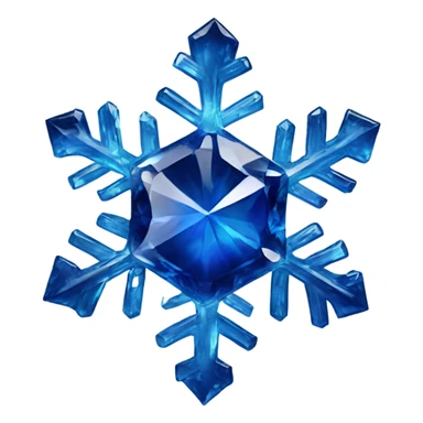 sapphire gemlike snowflake sticker