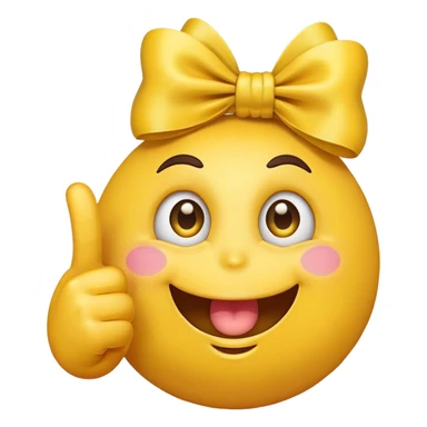 Happy face giving middle fingers with bows on them  sticker