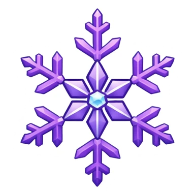 Purple snowflake sticker