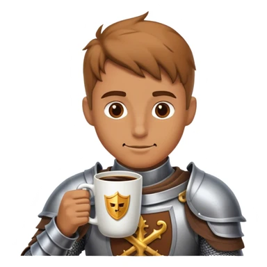 Knight Having a cofee  sticker