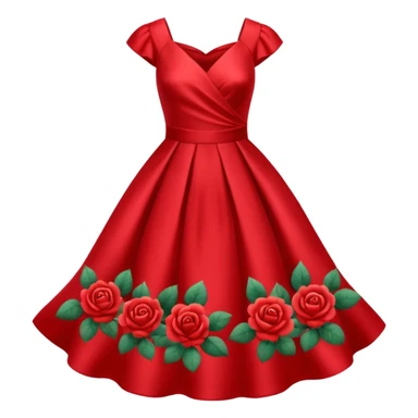 red rose dress no body sticker