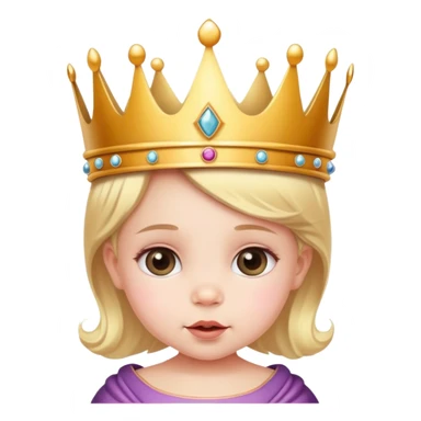 baby girl with crown  sticker