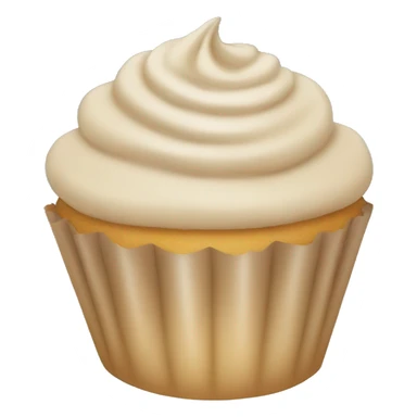 Beige cupcake sticker