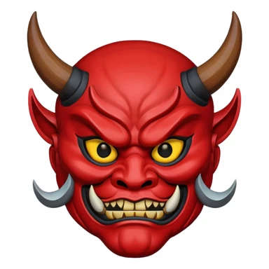 oni mask  sticker