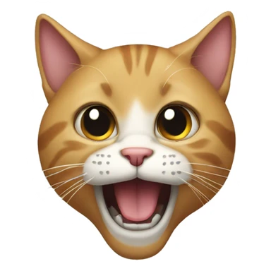Crazy Face cat  sticker