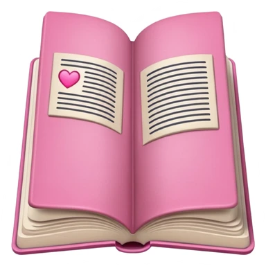 Make an open book, with white pages, but a pink cover.
 sticker