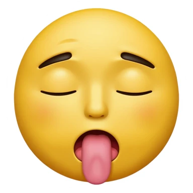 disappointed yellow face tongue sticker