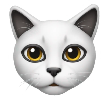 Black and white cat looking dumb  sticker