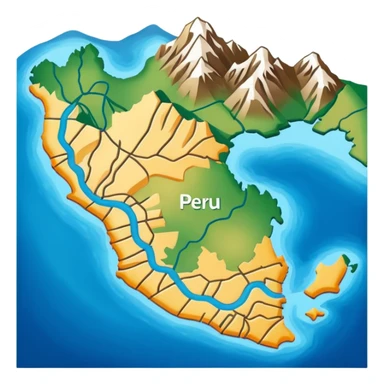 I want that you generate a correctly Peru map sticker