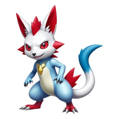 Cool Shiny Digimon-Sneasel-Zangoose-hybrid full body sticker